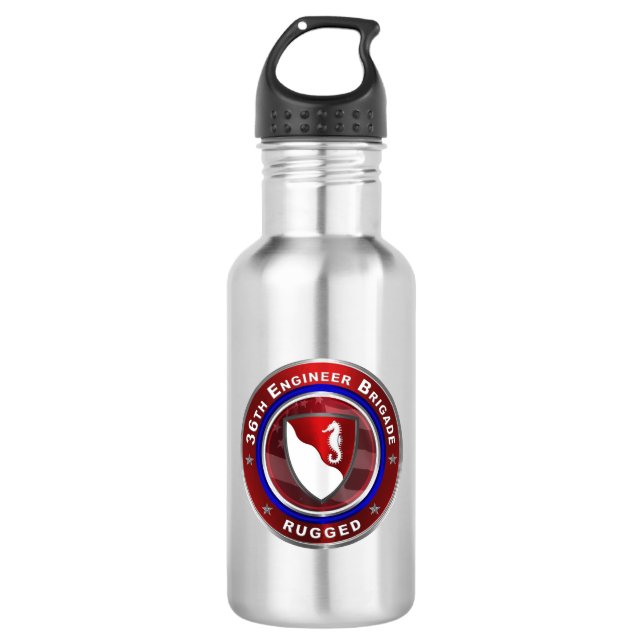 36. Ingenieurbrigade "Rugged" Edelstahlflasche (Vorderseite)