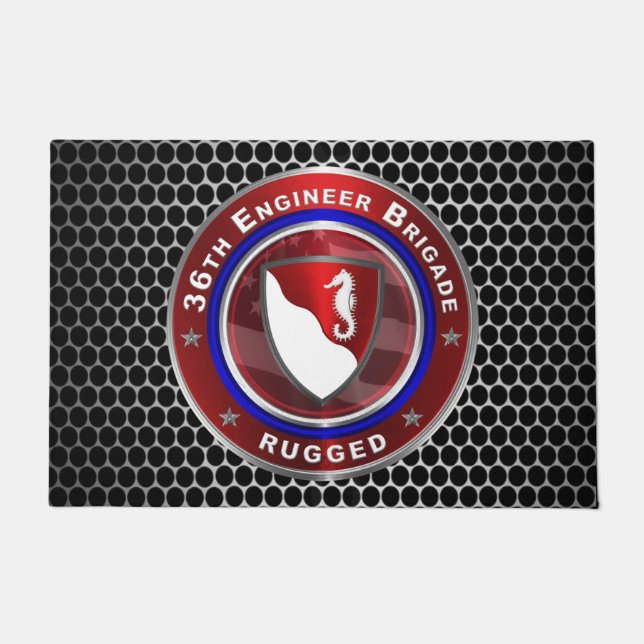 36. Ingenieurbrigade "Rugged" Fußmatte (Vorderseite)