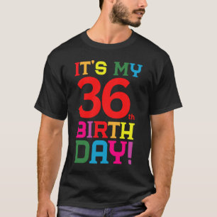 36 Jahre alt farbenfroher Glückwunsch zum Geburtst T-Shirt