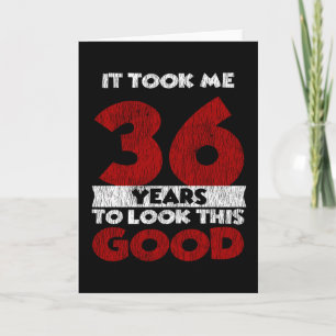 36 Jahre alt hat mich gesehen gut 36. Geburtstag Karte