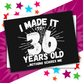 36 Jahre alt Sarcastic Meme Funny 36. Geburtstag Postkarte