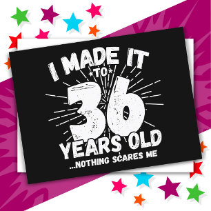 36 Jahre alt Sarcastic Meme Funny 36. Geburtstag Postkarte