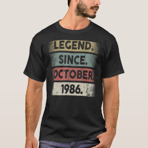 36 Jahre alte Legende seit Oktober 1986 36. Geburt T-Shirt