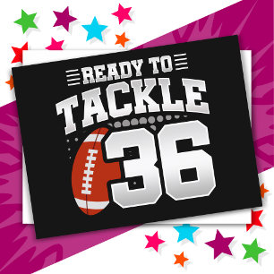36 Jahre alte Tackle-Fußballparty 36. Geburtstag Postkarte