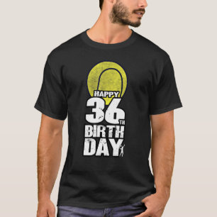 36 Jahre Altes Vintages Tennis 36. Geburtstag T-Shirt