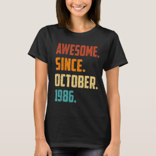 36 Jahre Phantastisch seit Oktober 1986 36. Geburt T-Shirt