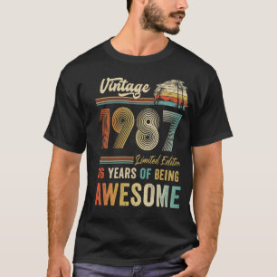 36 Jahre Vintag 1987 36. Geburtstag Männer Frauen T-Shirt