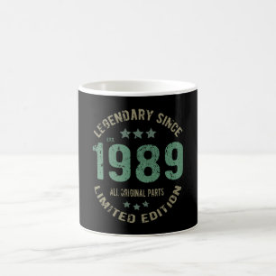 36-jähriger Tag 1989 Legend 36. Geburtstagsgeschen Kaffeetasse