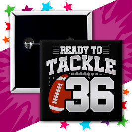 36-jähriges Tackle Football Party 36. Geburtstag Button