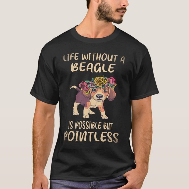 36 Leben ohne einen Beagle T-Shirt (Vorderseite)