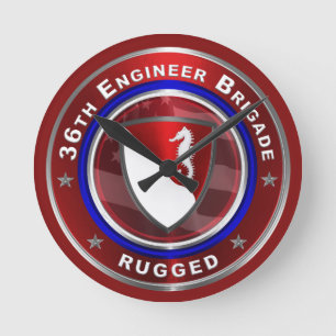 36. Pionierbrigade „Rugged“ Runde Wanduhr