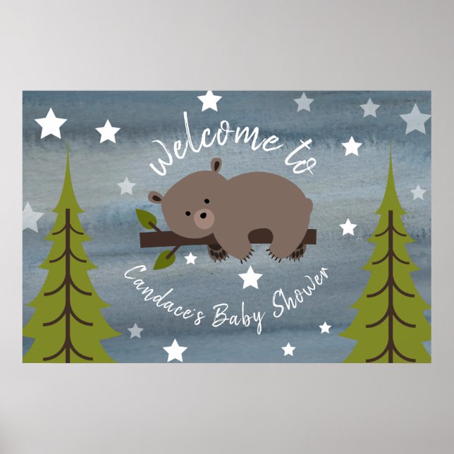 36" x 24" Baby-Showposter für Schlaftruhe Poster (Vorne)