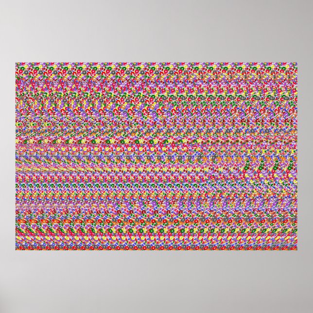 36" x 24" "Billardhaie" 3D-Poster von Magic Eye® Poster (Vorne)