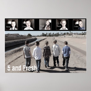 36" x 24" Fünf und frisches Poster-Walking Poster