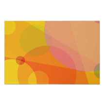 36" x 24" Orange Circles Abstrakt Art