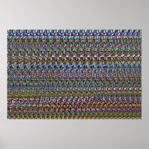 36" x 24" "Unsichtbares" 3D-Poster von Magic Eye® Poster