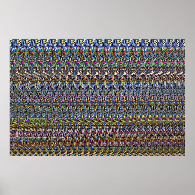 36" x 24" "Unsichtbares" 3D-Poster von Magic Eye® Poster (Vorne)