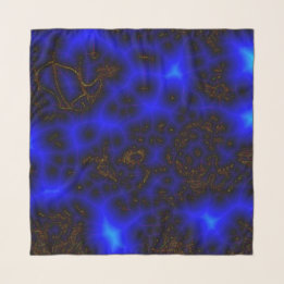 36" x 36" Chiffon Scarf Blauer Blitz Schal