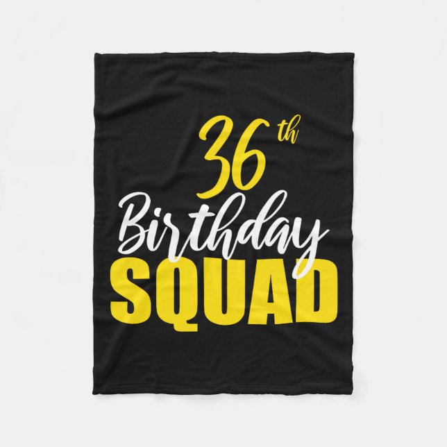 36th Happy Birthday Squad Party Bday Family Group  Fleecedecke (Vorderseite)