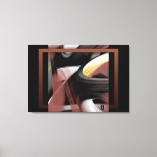 36x24" Trend Abstrakt Kunst Schwarz Weiß Pulverig Leinwanddruck