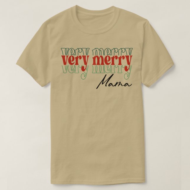 36Xo Sehr frohe Mama Weihnachten Vibes Retro Xmas  T-Shirt (Design vorne)