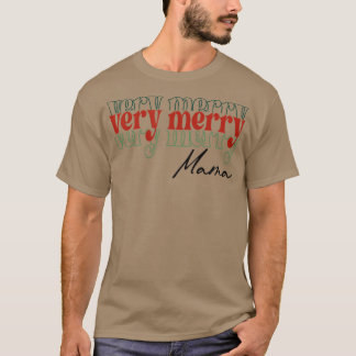 36Xo Sehr frohe Mama Weihnachten Vibes Retro Xmas T-Shirt