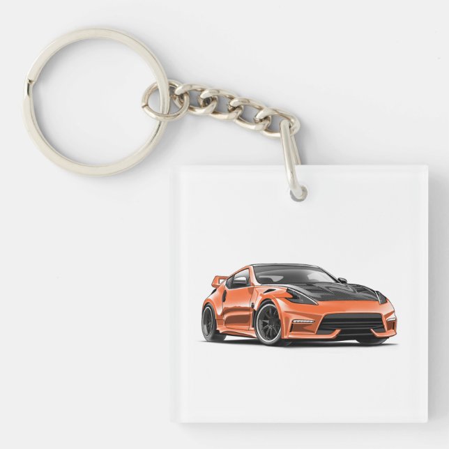 370z-Zeichnung auf Schlüsselanhänger für JDM-Autol (Vorderseite)