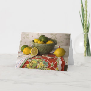 3728 Schale mit Zitronen und Limonen Muttertagskar Karte