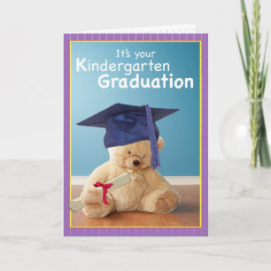 3734 Kindergarten Graduation Teddy Bear Karte