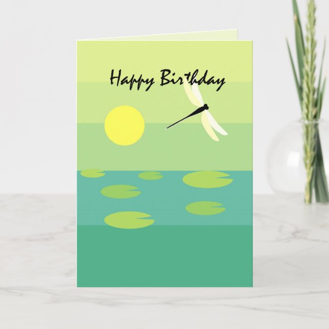 3749 Dragonfly Geburtstag Karte (Vorderseite)