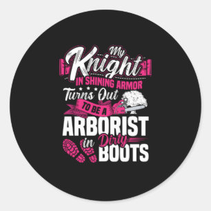 37.Arborist for a Tree Trimmer Runder Aufkleber