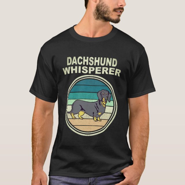 37 Dachshund-Flüsterer Vintage T-Shirt (Vorderseite)