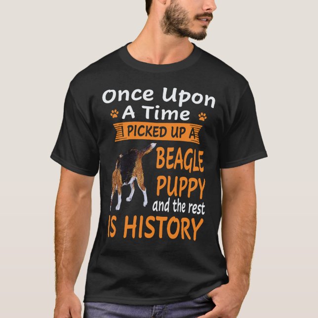 37 Es war einmal - Beagle Welpe Beagle T-Shirt (Vorderseite)