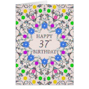 37. Geburtstag Abstrakte Blume