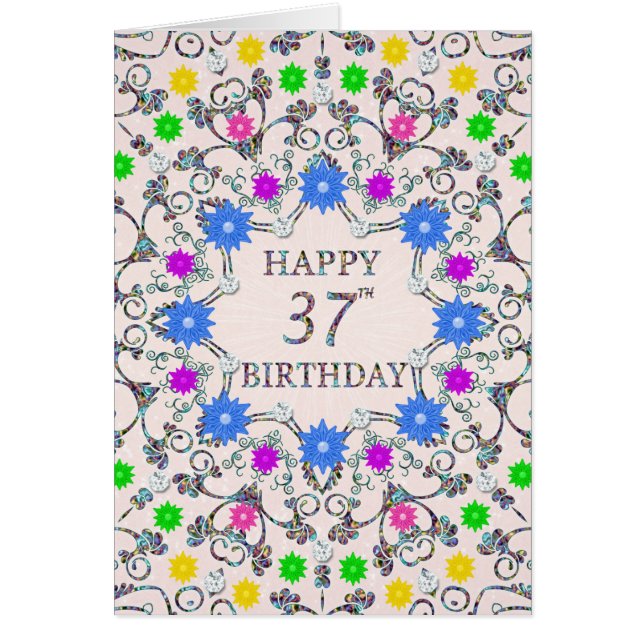 37. Geburtstag Abstrakte Blume (Vorne)