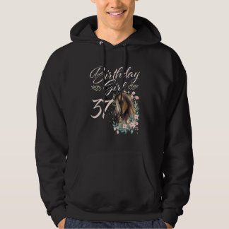 37. Geburtstag Girl Horse 37 Jahre alter Tag Hoodie
