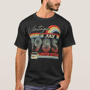 37. Geburtstag Juli 1985 Vintage-Kassette T-Shirt