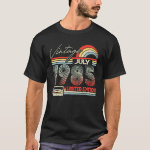 37. Geburtstag Juli 1985 Vintage Kassette T-Shirt