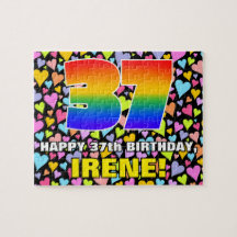 37. Geburtstag — Spaß, liebevolle Herzformen + "37