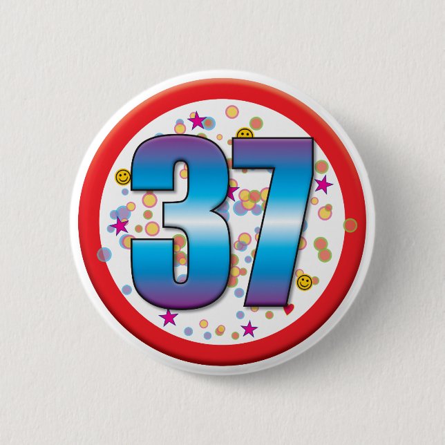 37. Geburtstag v2 Button (Vorderseite)