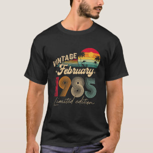 37. Geburtstagsgeschenk Männer Vintag im Februar 1 T-Shirt