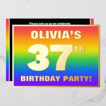 37. Geburtstagsparty: Spaß, farbenfrohe Regenbogen