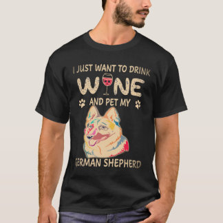 37 Ich will einfach nur Wein trinken und meinen de T-Shirt