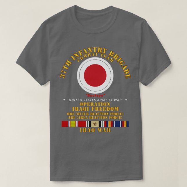 37. Infanterie-Brigade-Kampfteam Irakische Freihei T-Shirt (Design vorne)