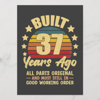 37 Jahre alt Alle Teile Original 37. Geburtstag Einladung