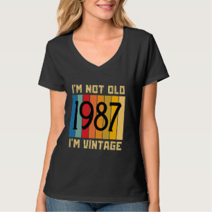 37 Jahre alt bin ich nicht alt ich bin Vintage 198 T-Shirt