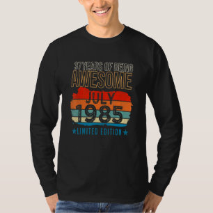 37 Jahre alt Juli 1985 37. Geburtstag T-Shirt