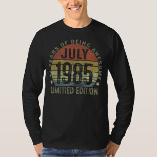 37 Jahre alt Juli 1985 37. Geburtstag T-Shirt
