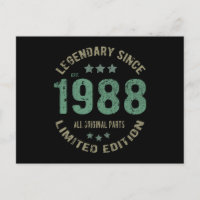 37 Jahre alter Tag 1988 Legend 37. Geburtstagsgesc