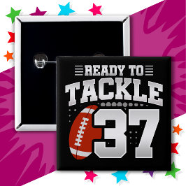 37 Jahre altes Tackle Football Party 37. Geburtsta Button